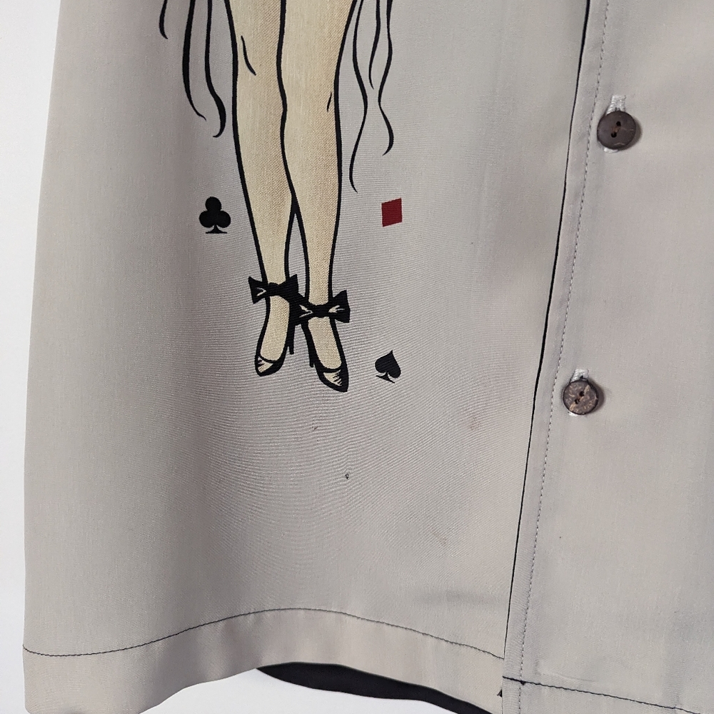 Lucky 13 Retro Button Up pinup woman with fez and tassel small - Picture 3 of 10